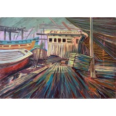 Abdul Wahab, 16 x 22 Inch, Acrylic On Canvas, Seascape Painting, AC-AWB-031 Abdul Wahab, 16 x 22 Inch, Acrylic On Canvas, Seascape Painting, AC-AWB-031
